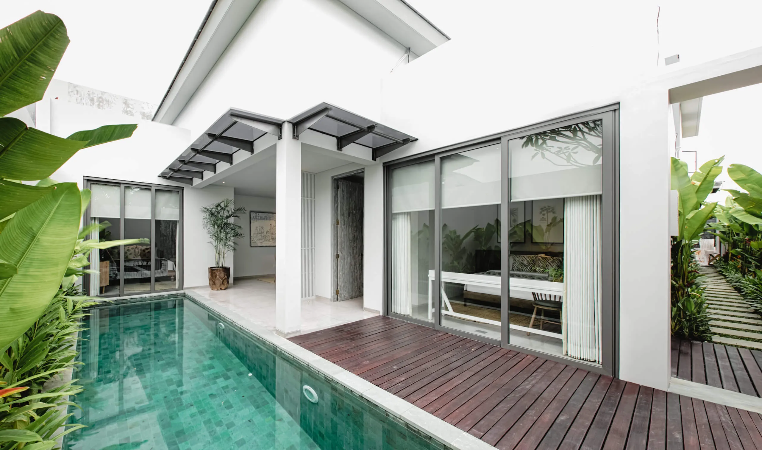 Private pool and timber deck at Casa Maya Villa